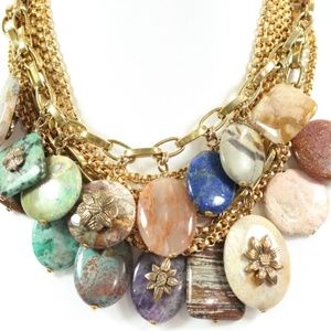 Stephen Dweck - Precious Stone 7 Strand Statement Necklace - New With Tags!